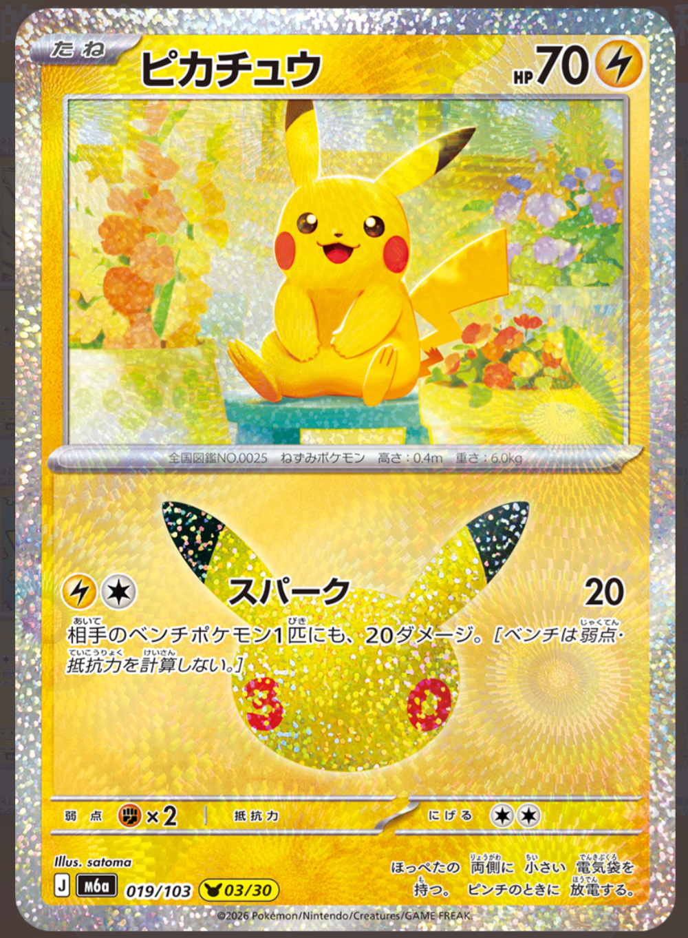 PIkachu m6a 019/103 03/30 (30th Celebration)