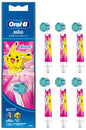 Pikachu Electric Toothbrush Replacement Heads (Pink) [6-Pack] BRAUN Oral-B