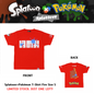 Splatoon × Pokémon Collaboration T-Shirt Fire Size S