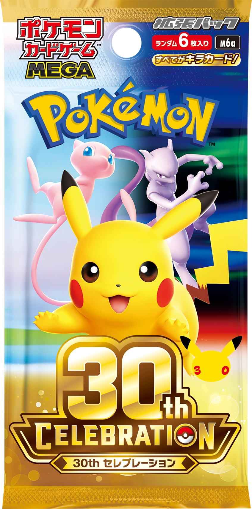30th CELEBRATION - Japanese Pokemon Mega Expansion Card